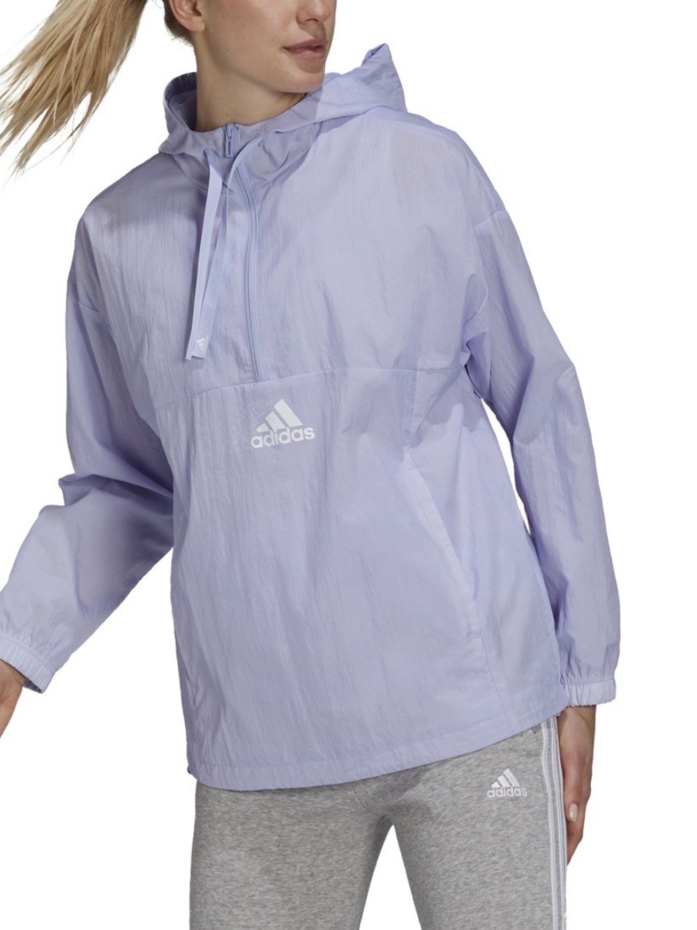 adidas Love Repeat logo half zip windbreaker XL
